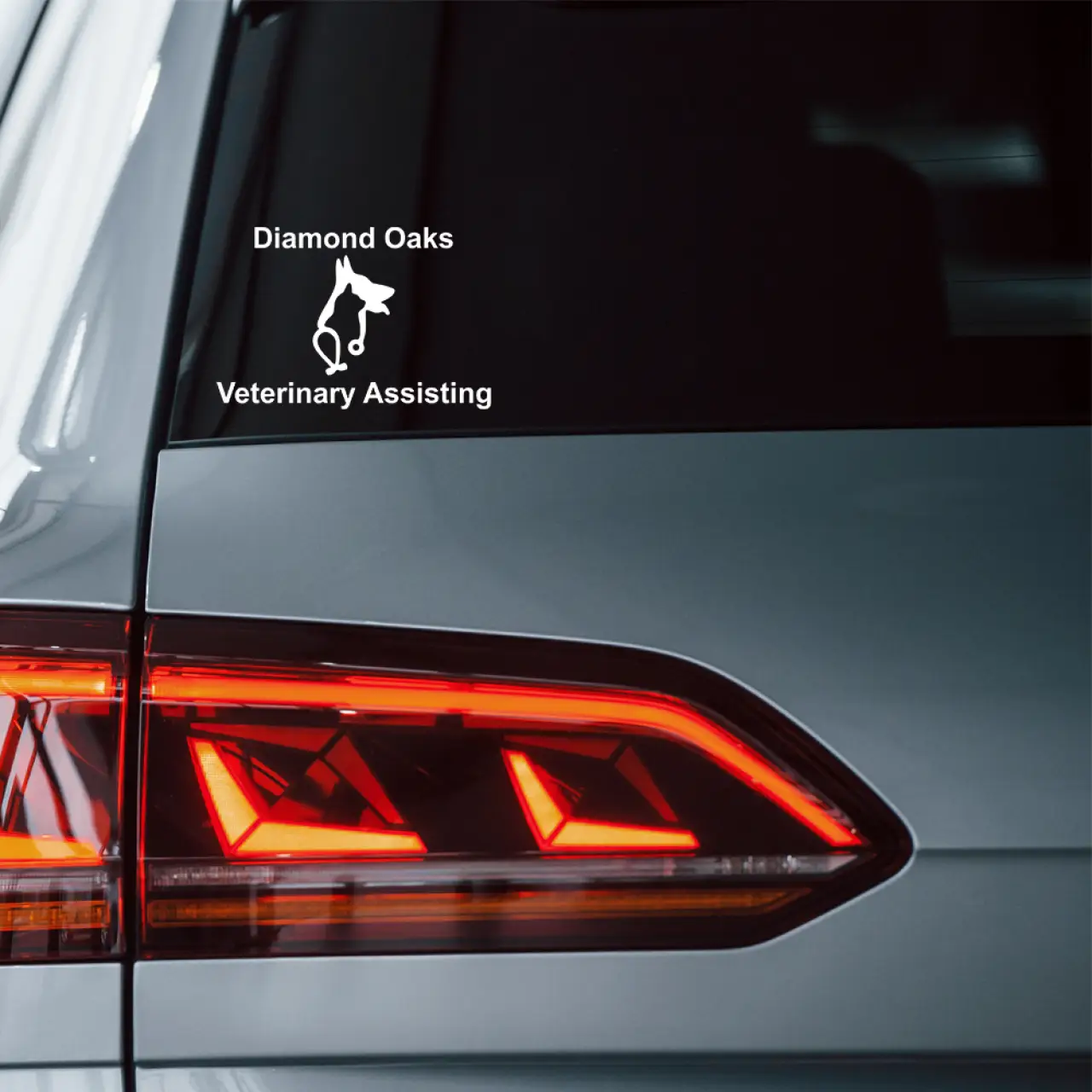 Vet Car Decal (White)