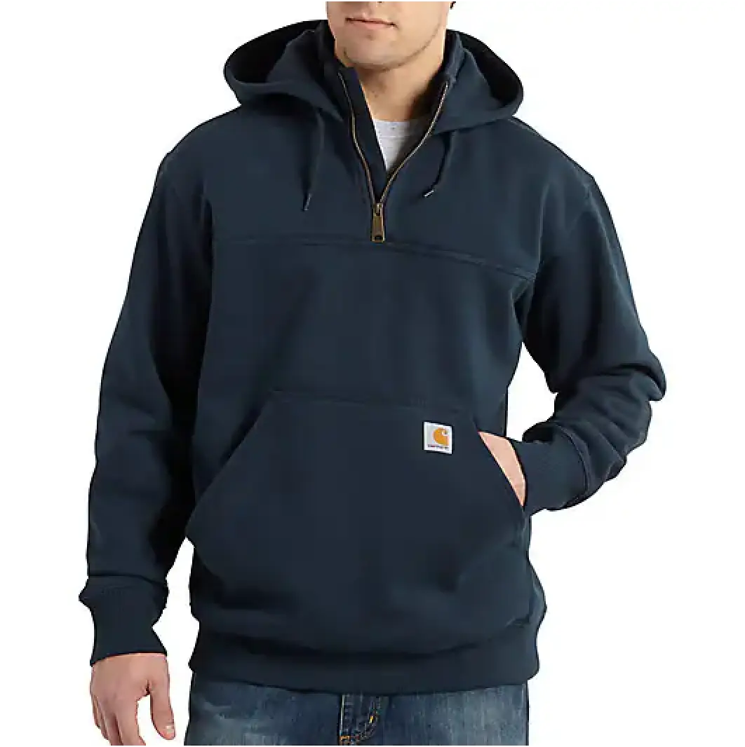 100617 - Carhartt Rain Defender® Paxton Heavyweight Hooded Zip Mock Sweatshirt - New Navy