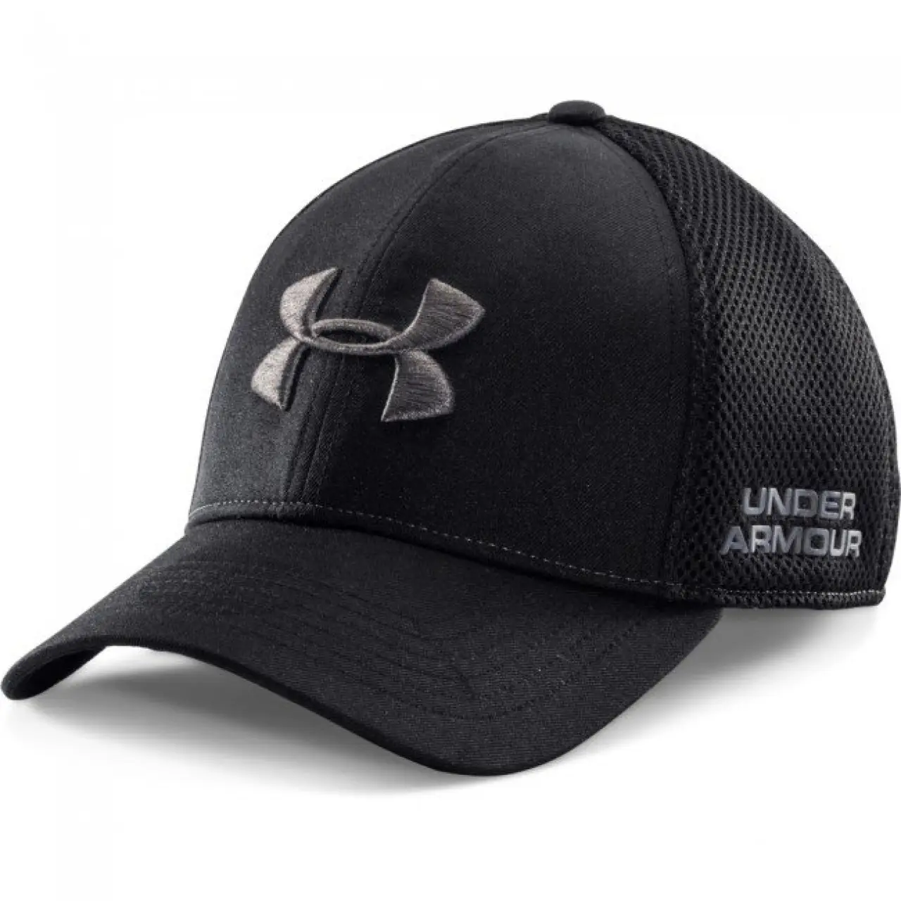 UA Black/ Grey Stretch Fit Golf Cap