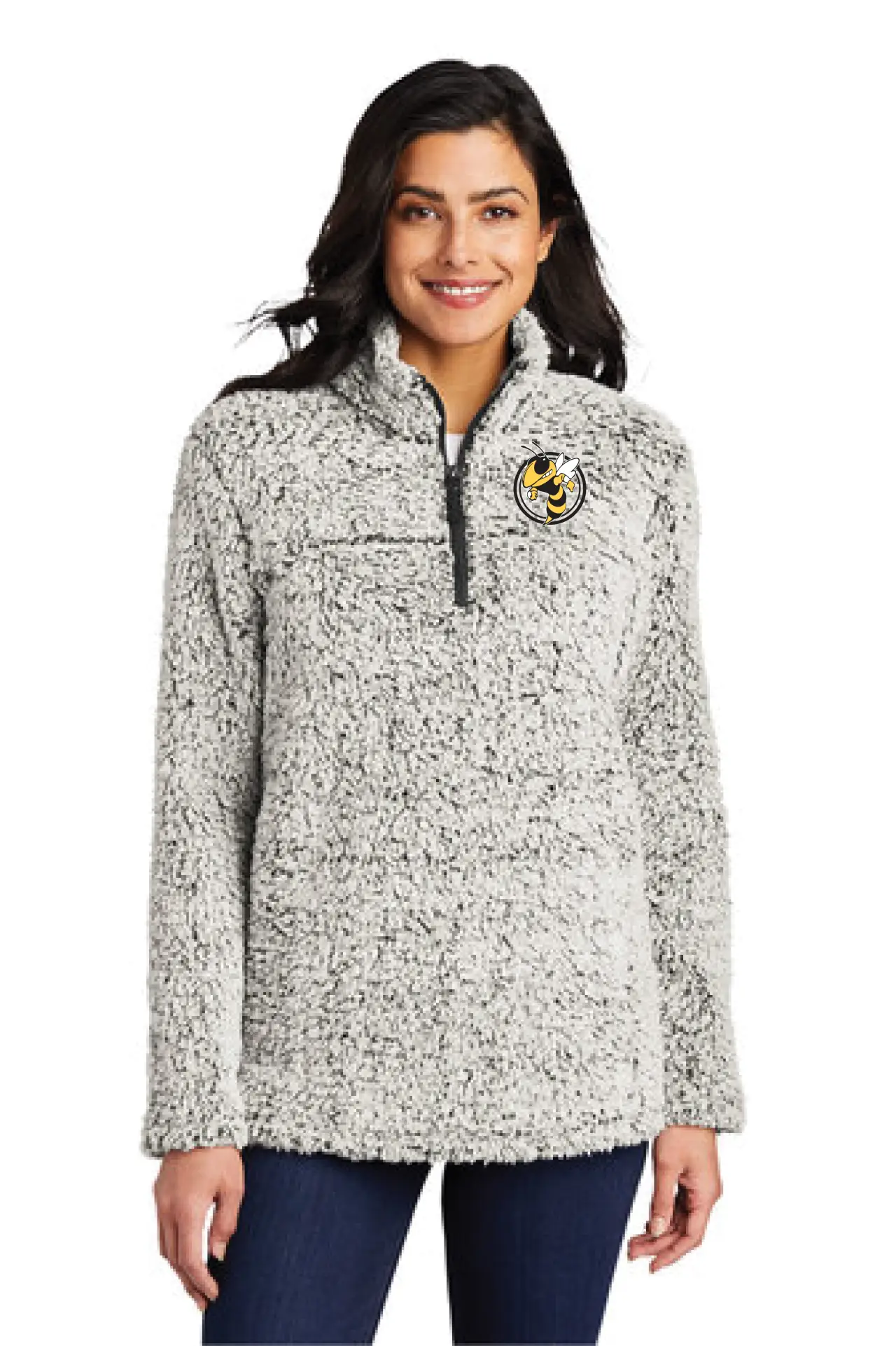 Port Authority® Ladies Cozy 1/4-Zip Fleece with Embroidered Mascot