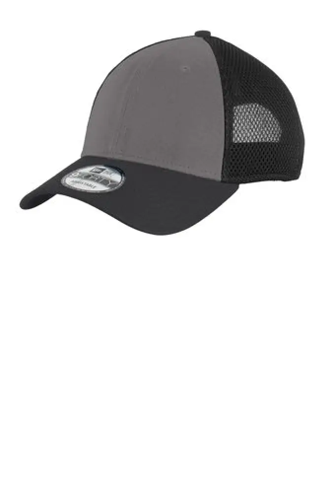 Snapback Contrast Front Mesh Cap - NE204 - Charcoal/Black