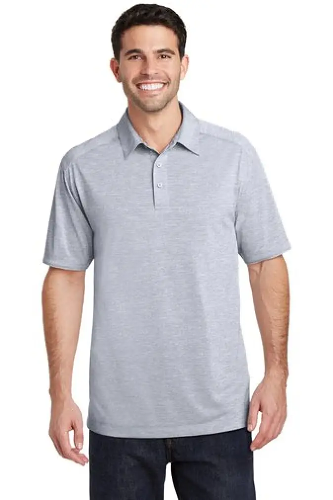 Digi Heather Performance Polo - K574 - Light Gray