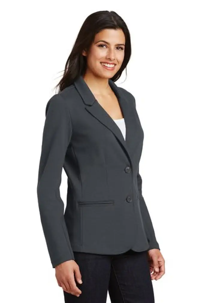 Ladies Knit Blazer - LM2000 - Battleship Grey