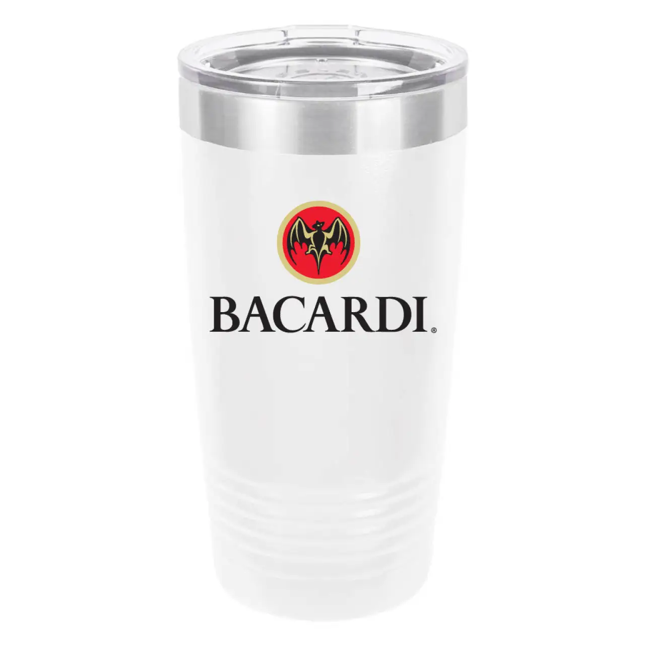 Polar Camel Bacardi 20oz Tumbler - Ringneck Stainless Steel Tumbler Insulated Cup - Vacuum Insulated Tumbler with Clear Lid - Great Travel Tumbler - Premium Quality Stainless Steel Tumblers