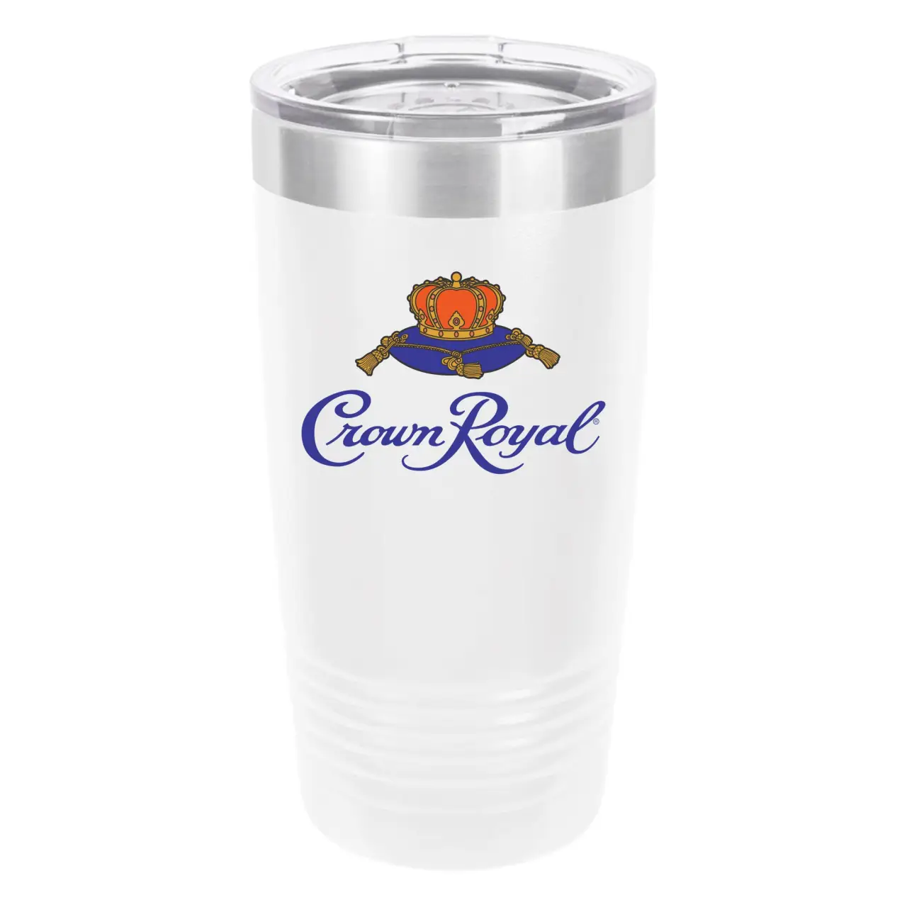Polar Camel Crown Royal 20oz Tumbler - Ringneck Stainless Steel Tumbler Insulated Cup - Vacuum Insulated Tumbler with Clear Lid - Great Travel Tumbler - Premium Quality Stainless Steel Tumblers