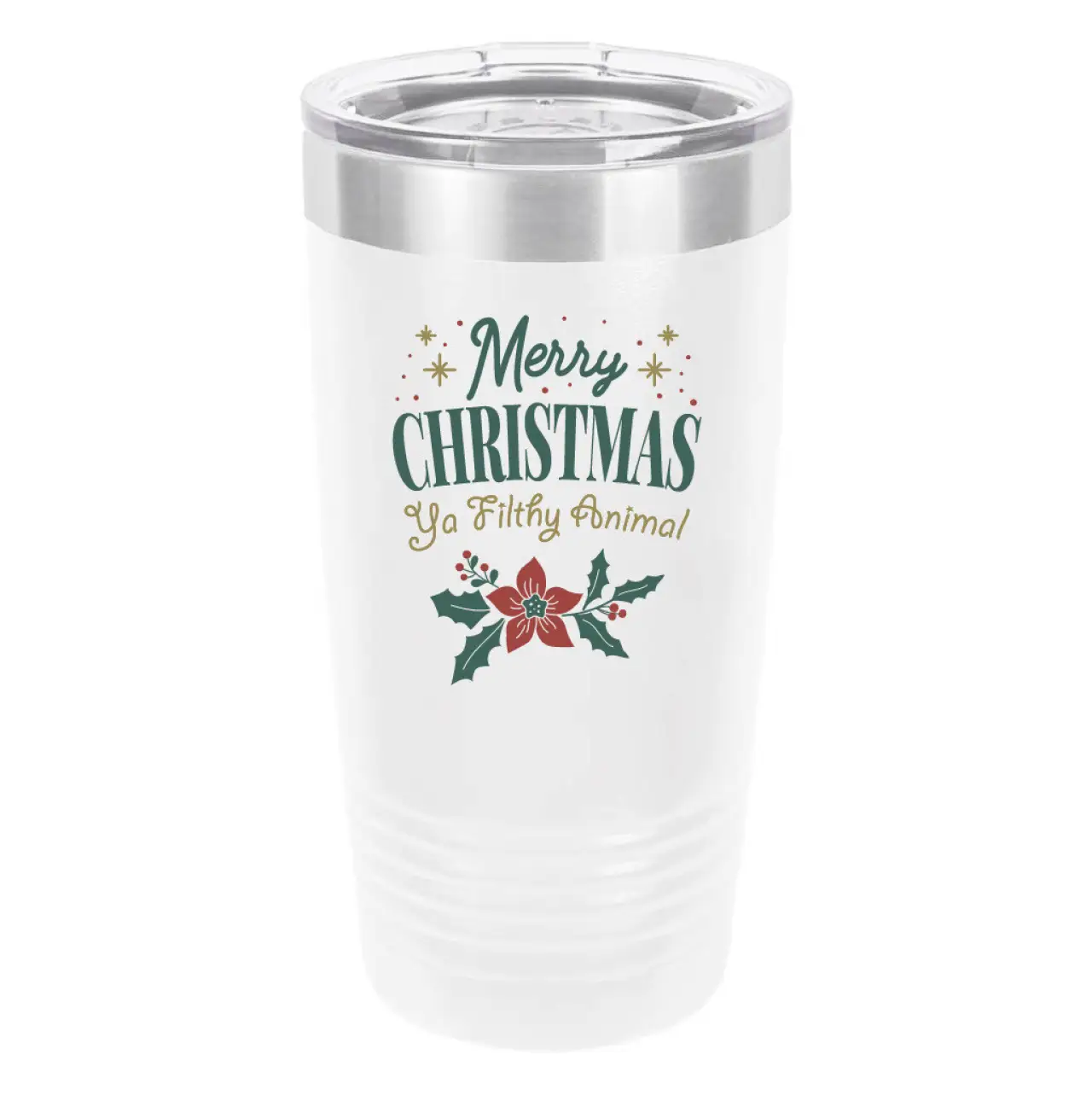Polar Camel Filthy Animal 20oz Tumbler - Ringneck Stainless Steel Tumbler Insulated Cup - Vacuum Insulated Tumbler with Clear Lid - Great Travel Tumbler - Premium Quality Stainless Steel Tumblers