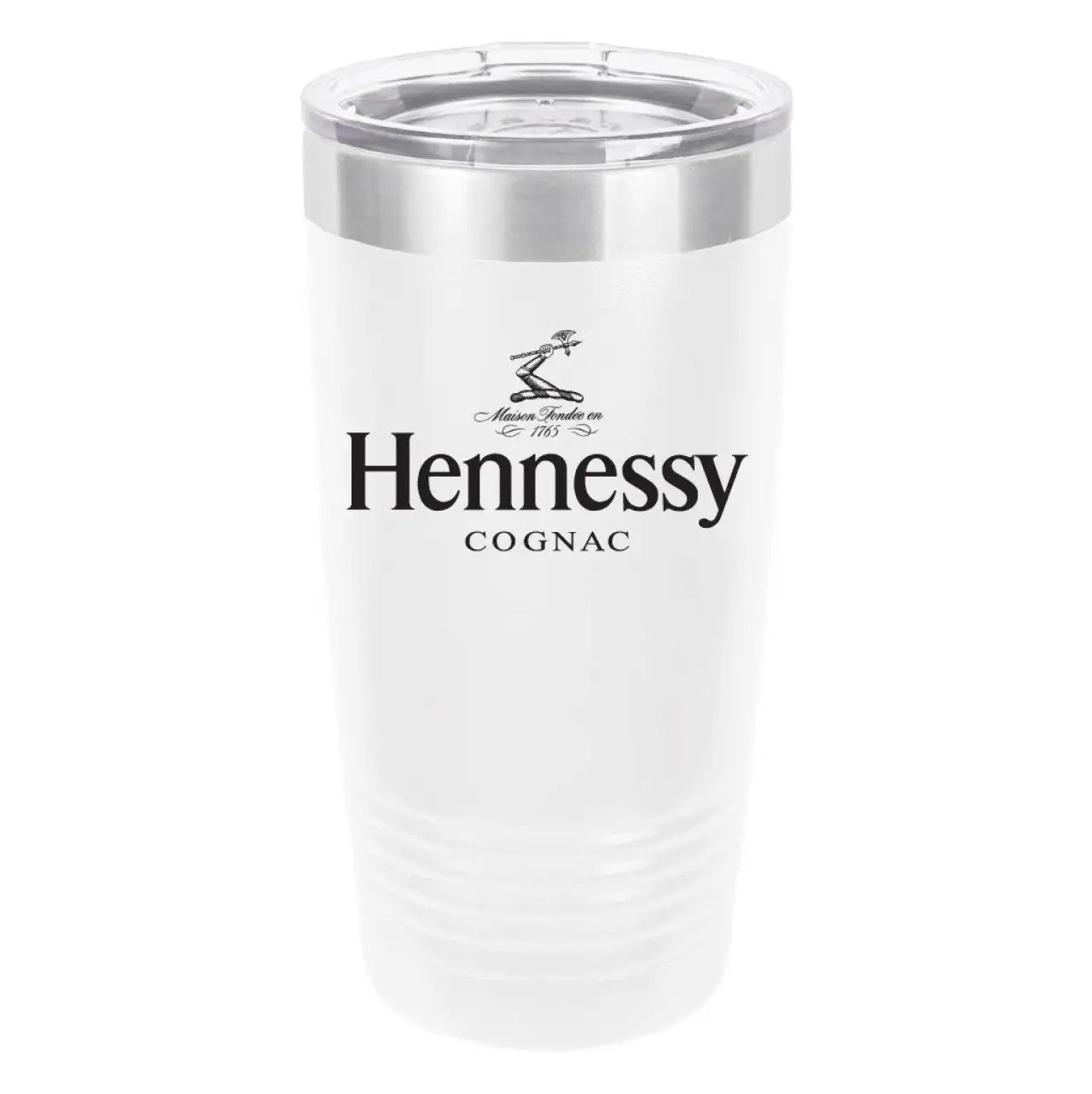 Polar Camel Hennessy 20oz Tumbler - Ringneck Stainless Steel Tumbler Insulated Cup - Vacuum Insulated Tumbler with Clear Lid - Great Travel Tumbler - Premium Quality Stainless Steel Tumblers