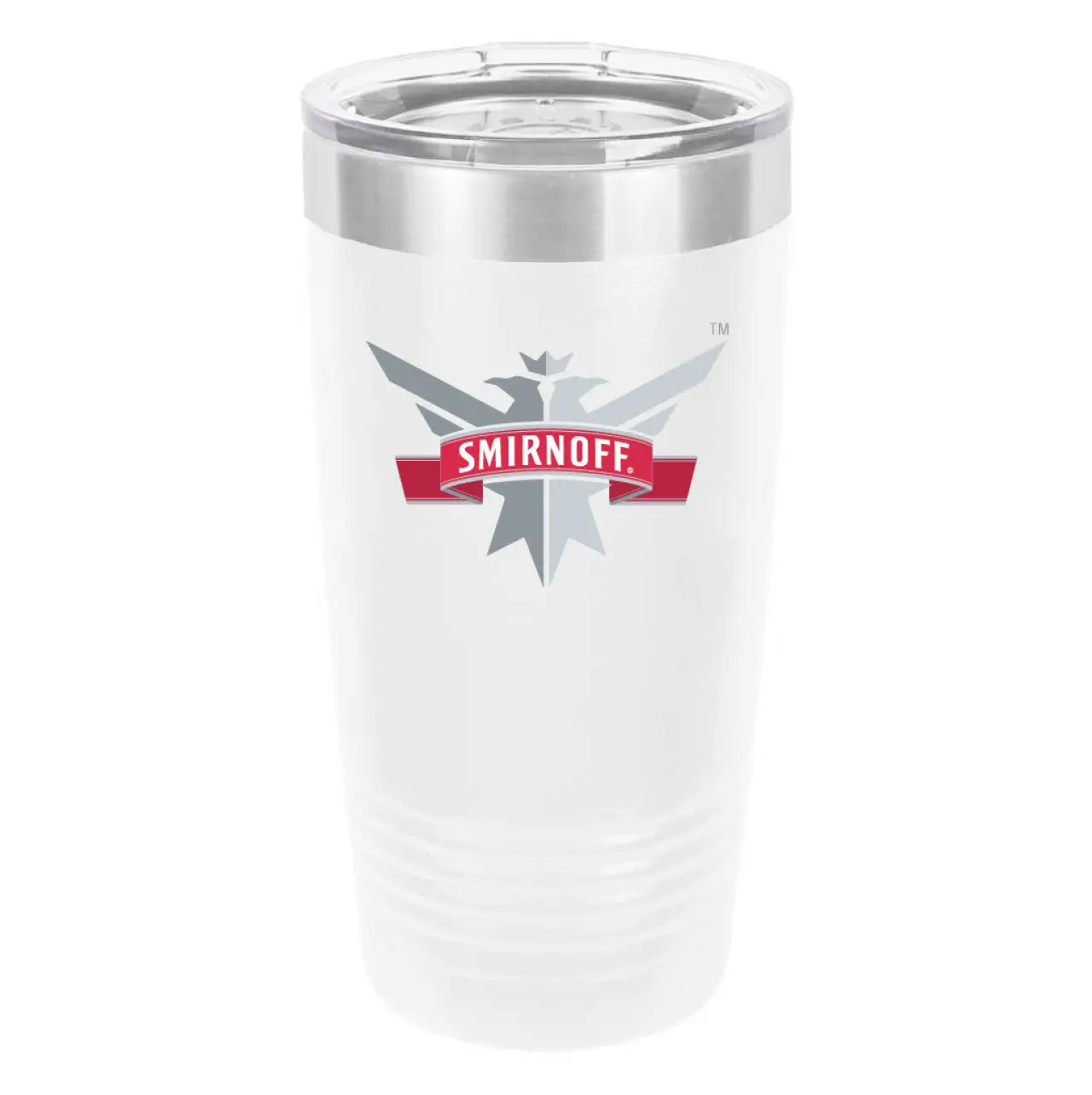 Polar Camel Smirnoff 20oz Tumbler - Ringneck Stainless Steel Tumbler Insulated Cup - Vacuum Insulated Tumbler with Clear Lid - Great Travel Tumbler - Premium Quality Stainless Steel Tumblers