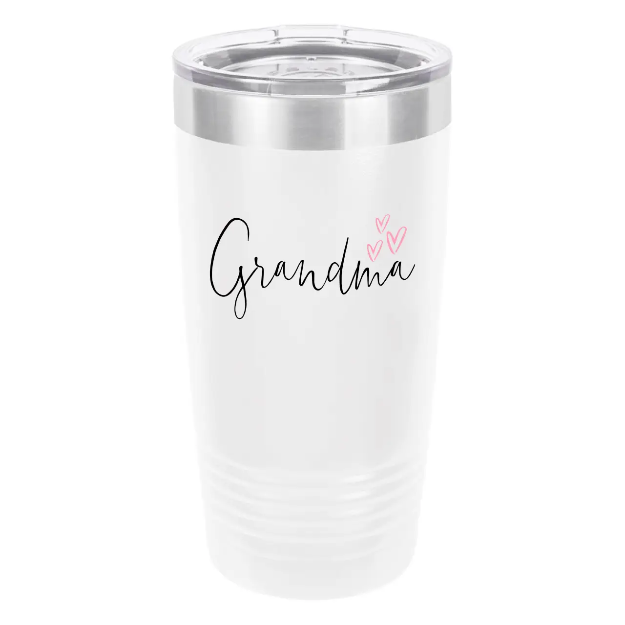 Polar Camel Grandma 20oz Tumbler - Ringneck Stainless Steel Tumbler Insulated Cup - Vacuum Insulated Tumbler with Clear Lid - Great Travel Tumbler Premium Quality Stainless Steel Tumbler