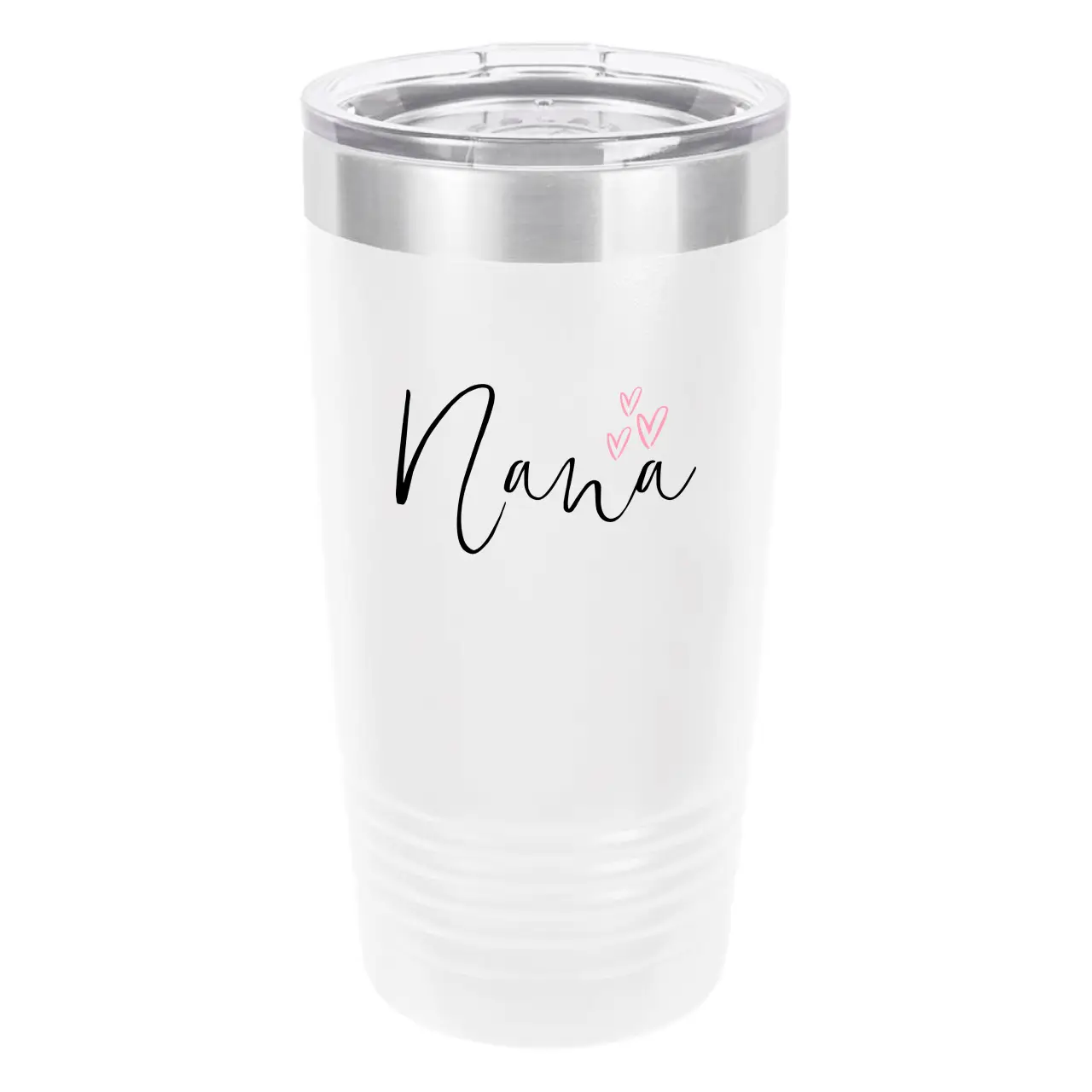Polar Camel Nana 20oz Tumbler - Ringneck Stainless Steel Tumbler Insulated Cup - Vacuum Insulated Tumbler with Clear Lid - Great Travel Tumbler Premium Quality Stainless Steel Tumbler
