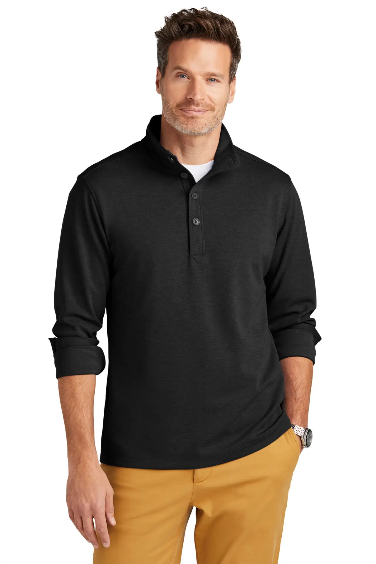 BB18202 Brooks Brothers® Mid-Layer Stretch 1/2-Button - FNB