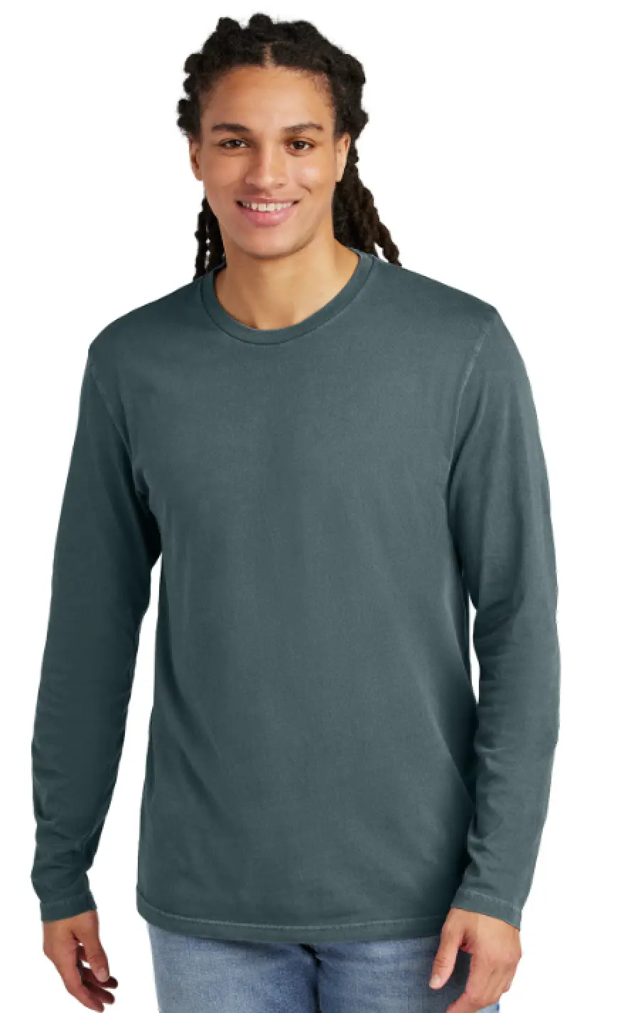 Men's District Wash™ Long Sleeve Tee - Embroidered with Cabana Logo