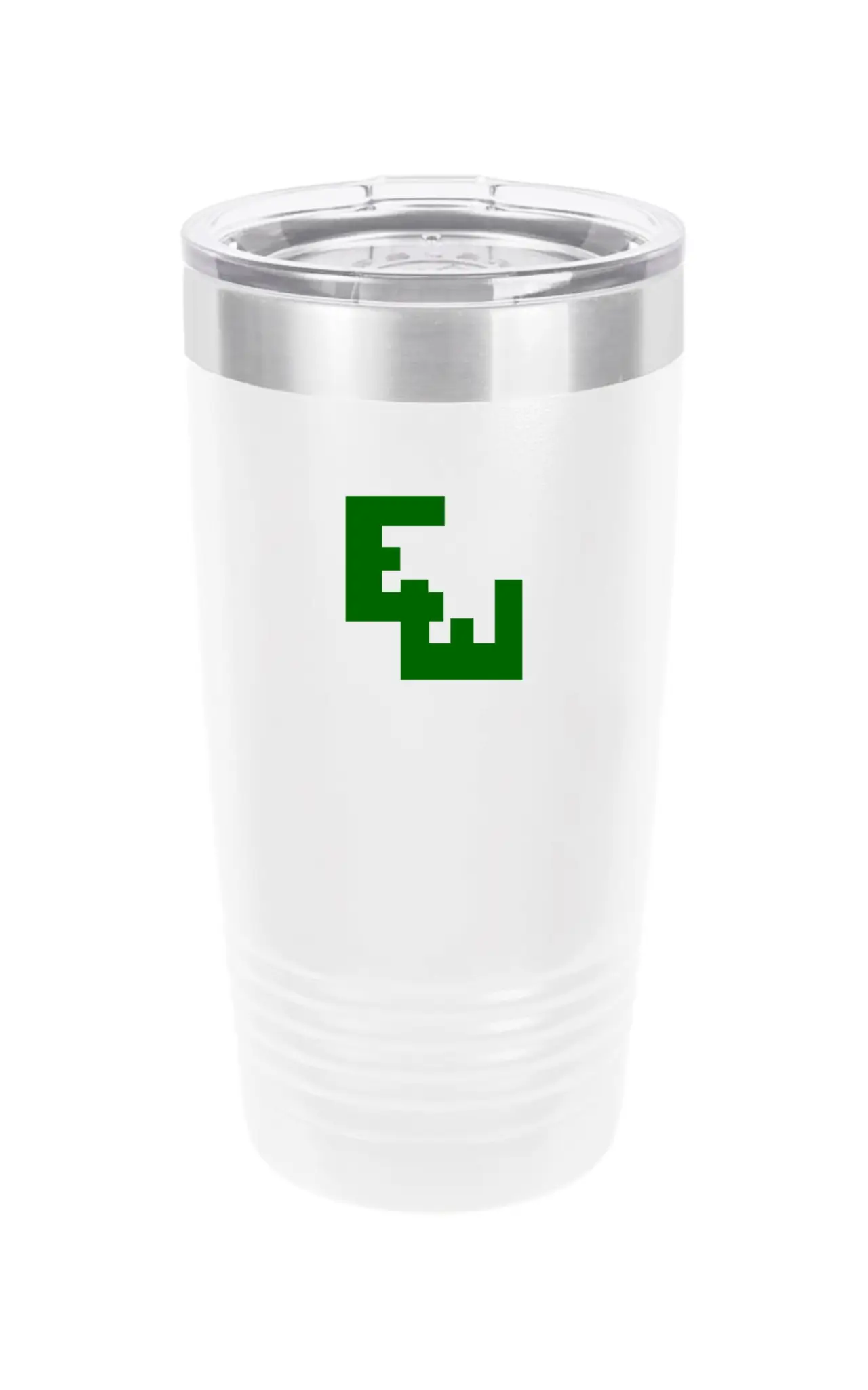EW White Polar Camel 20 oz. Coral Ringneck Vacuum Insulated Tumbler w/Clear Lid