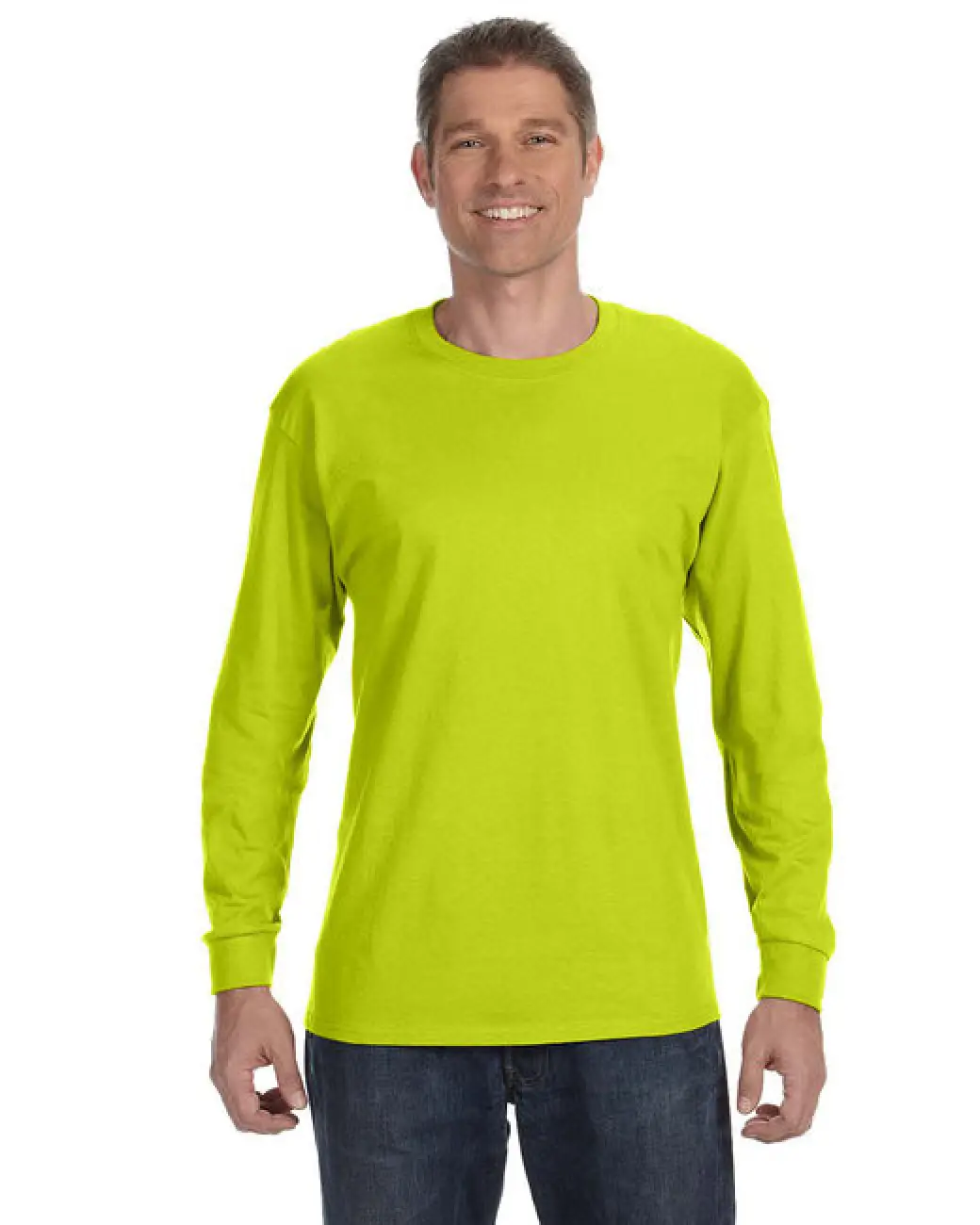 Long Sleeve Tee Shirt Safety Yellow
