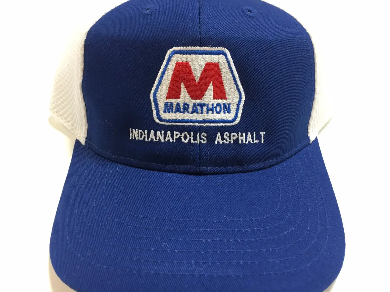 Marathon Logo with Custom Location Embroidered on Baseball Hat