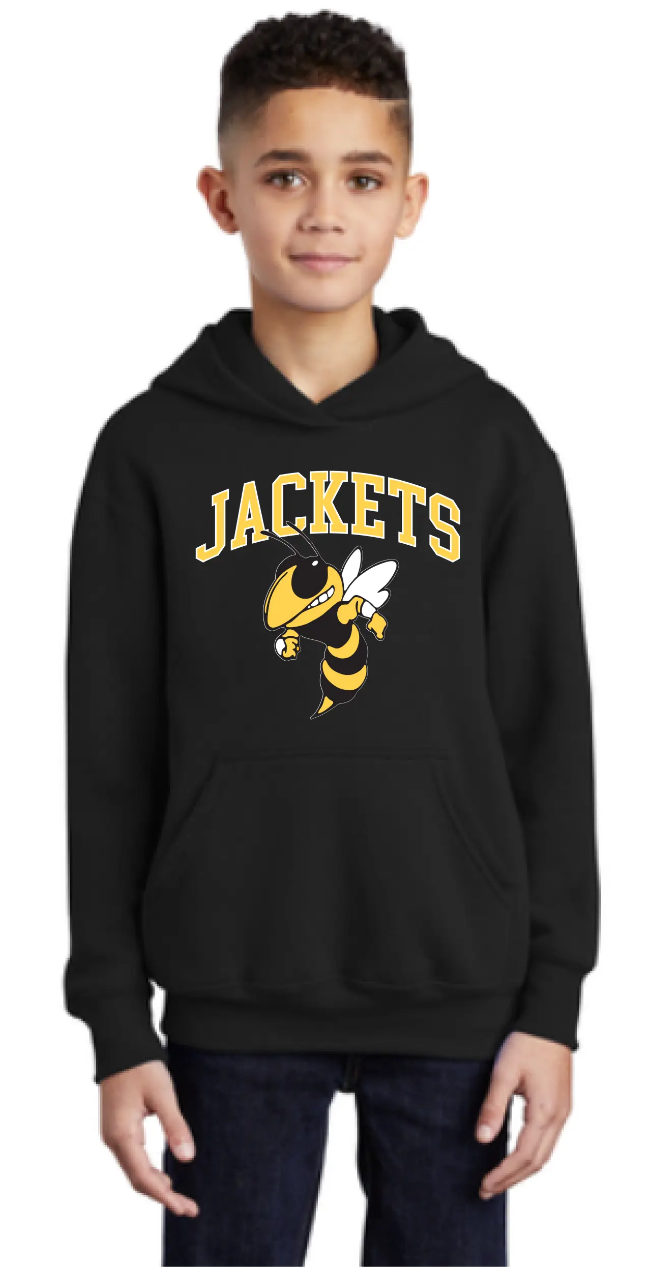 Port & Company® Youth Core Fleece Pullover Hooded Sweatshirt with Mascot