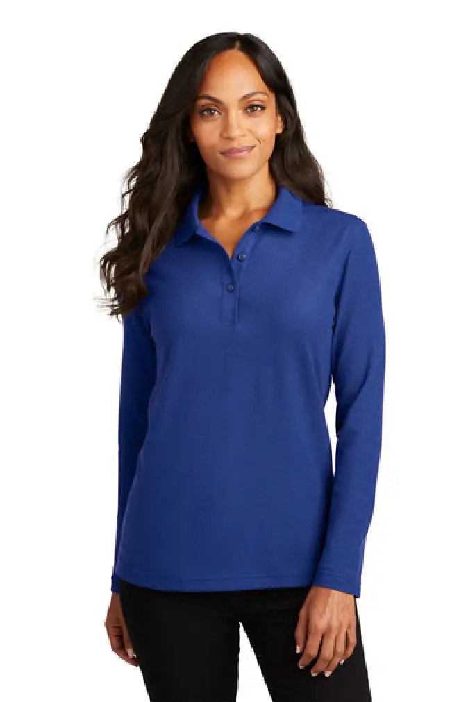 L500LS Port Authority® Ladies Silk Touch™ Long Sleeve Polo