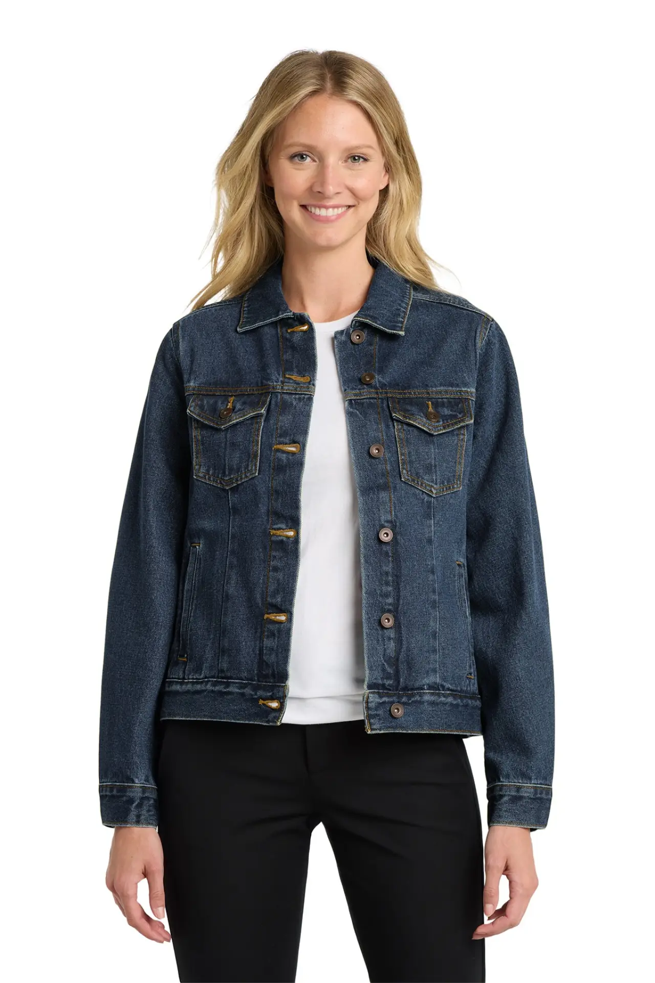 L7620 - Port Authority® Women's Denim Jacket - Green Acres