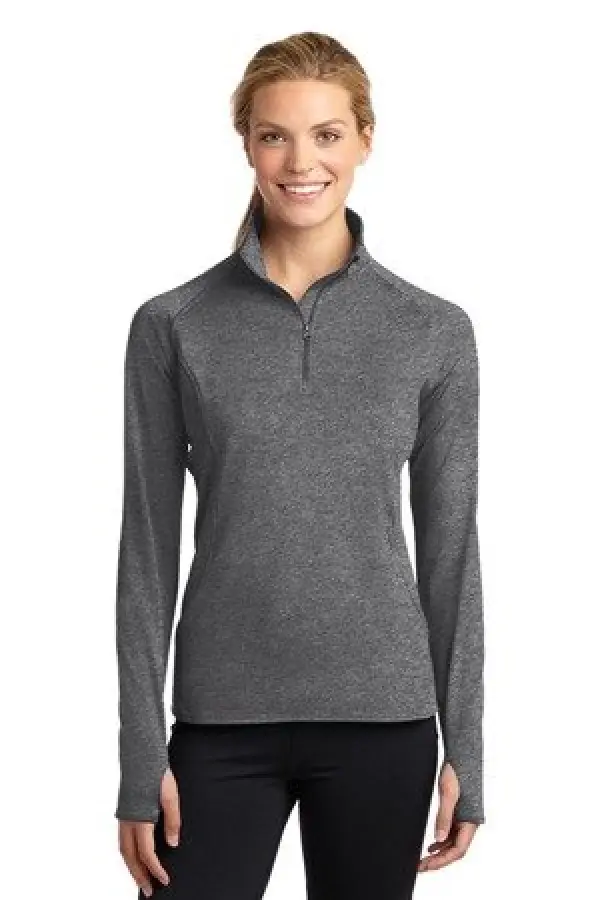 Sport-Tek Ladies Sport-Wick  Stretch 1/2-Zip Pullover - TPMECH