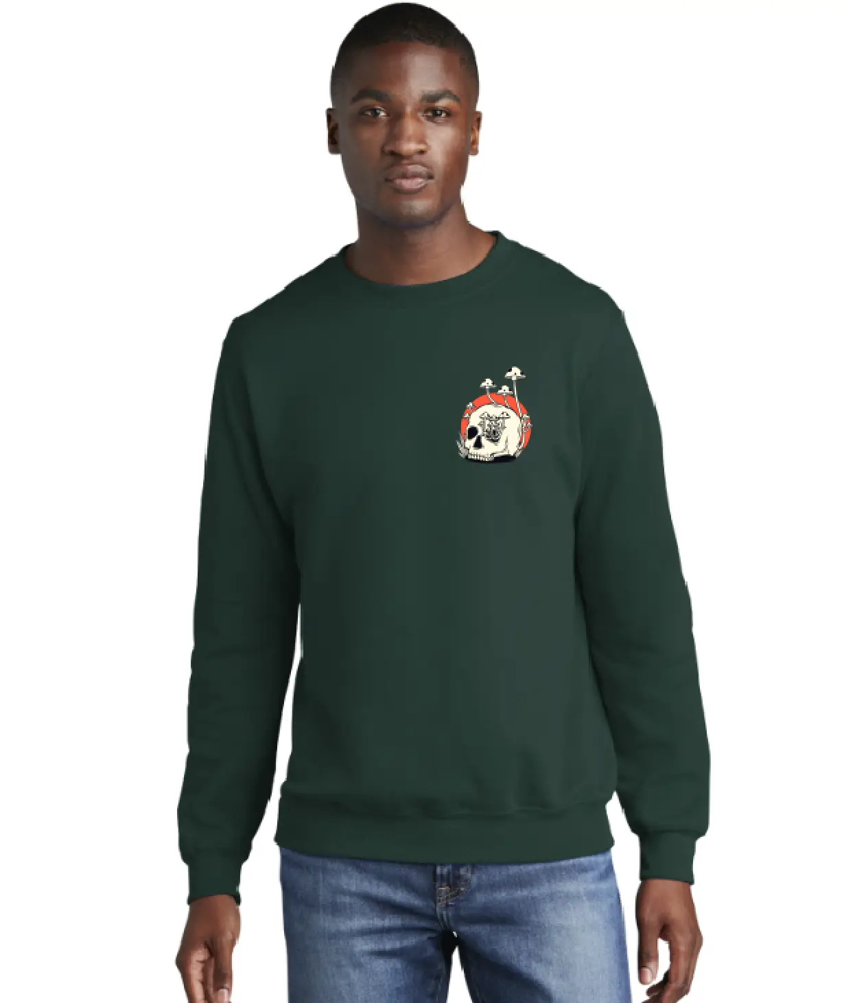Stay Wild Mushroom Skull Crewneck PC78