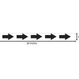Horizontal Arrows Reflective Sticker - Black