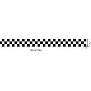 Checkered Reflective Sticker - Black