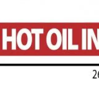 Hot Oil In Reflective Sticker - Red