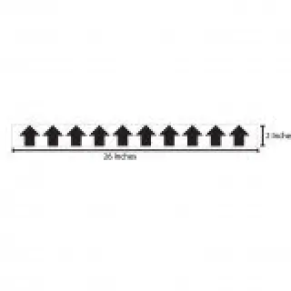 Vertical Arrows Reflective Sticker - Black