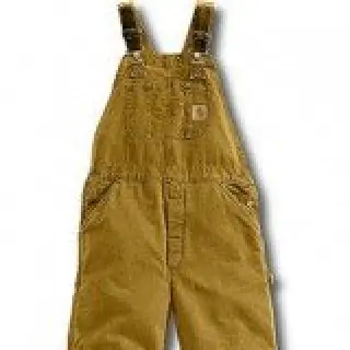 Carhartt Brown Quilt Lined Sandstone Bib Overall