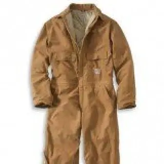 Carhartt Men's Brown Flame-Resistant Duck Quilt-Lined Coverall