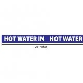 Hot Water In Reflective Sticker - Dark Blue