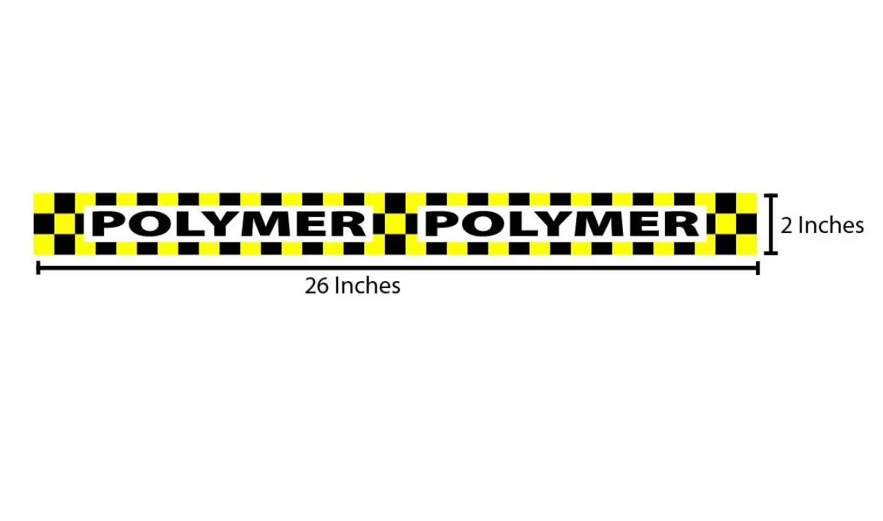 Polymer Reflective Sticker - Black & Yellow Checkers