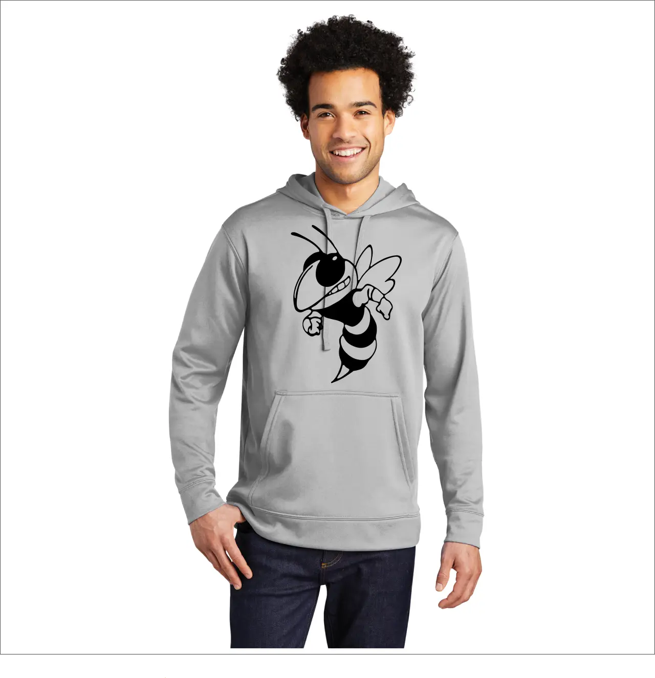 Port & Company® Performance Fleece Pullover Hooded Sweatshirt with Mascot