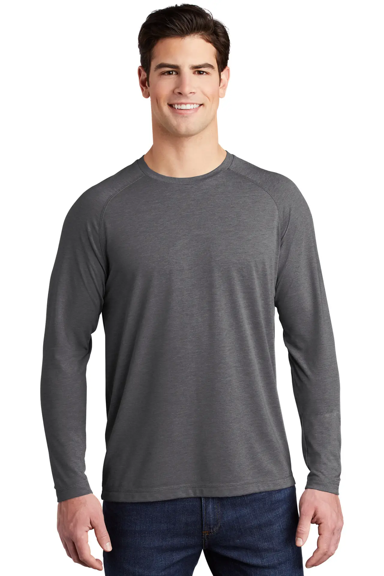 ST400LS Sport-Tek ® PosiCharge ® Long Sleeve Tri-Blend Wicking Raglan Tee - FNB