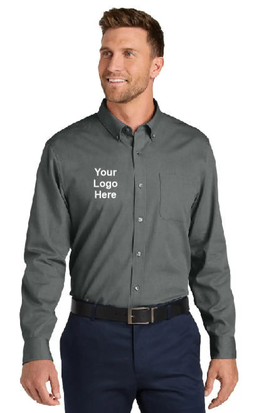 W816 Port Authority® Long Sleeve Nailhead Easy Care Shirt - SaverSystems