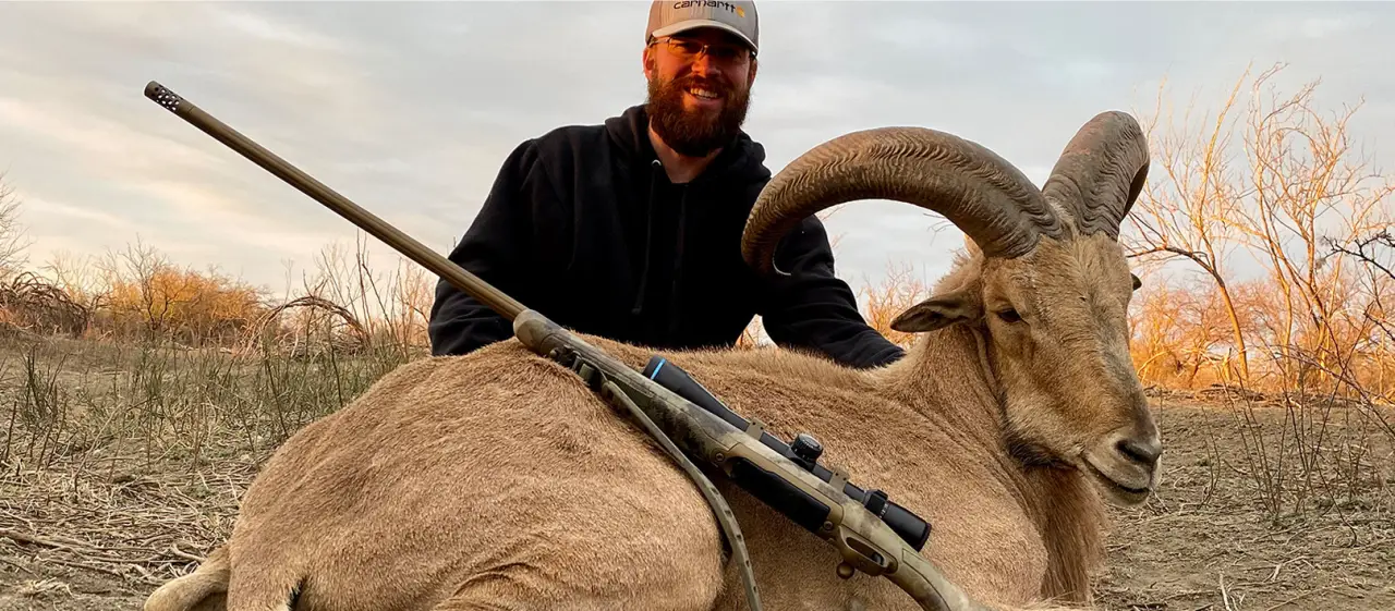 hunter with trophy deer