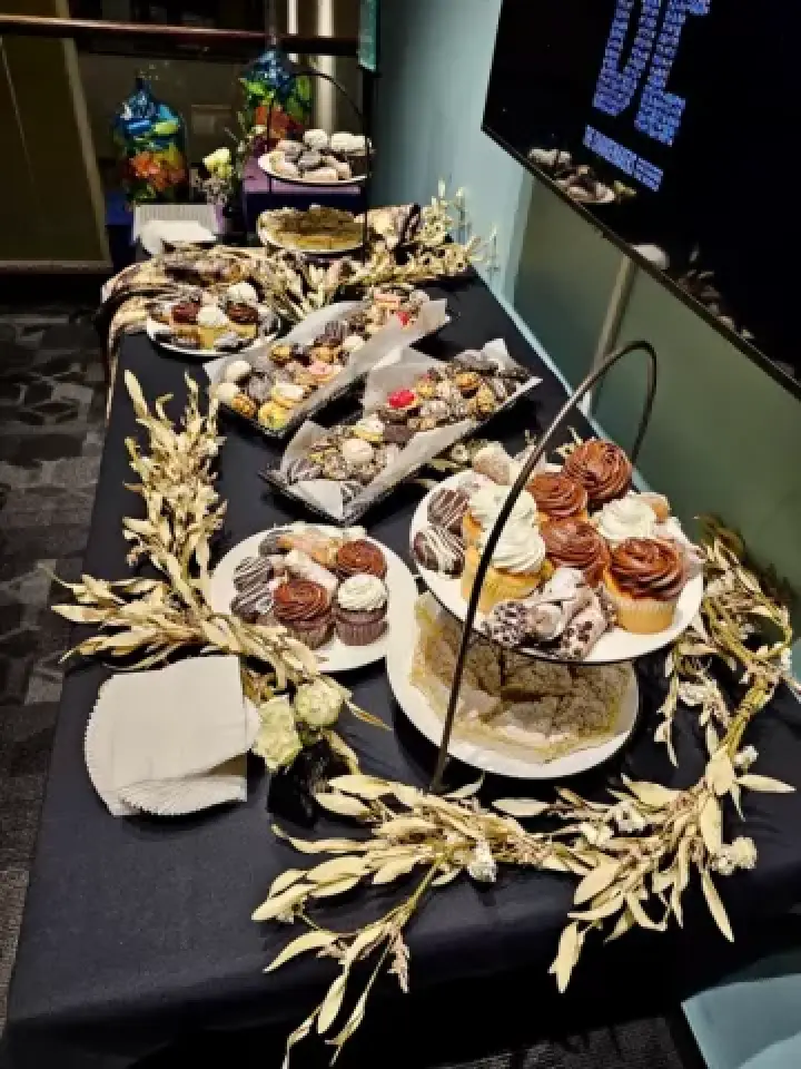 cupcake and cookie dessert table