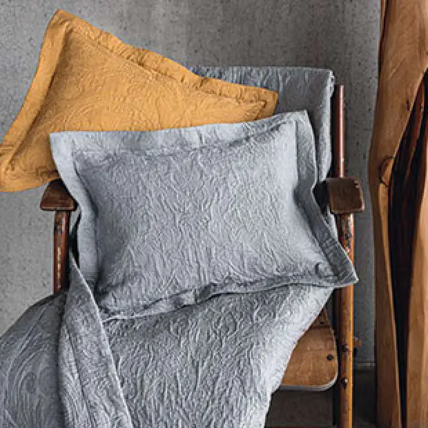 silver and bronze pillows