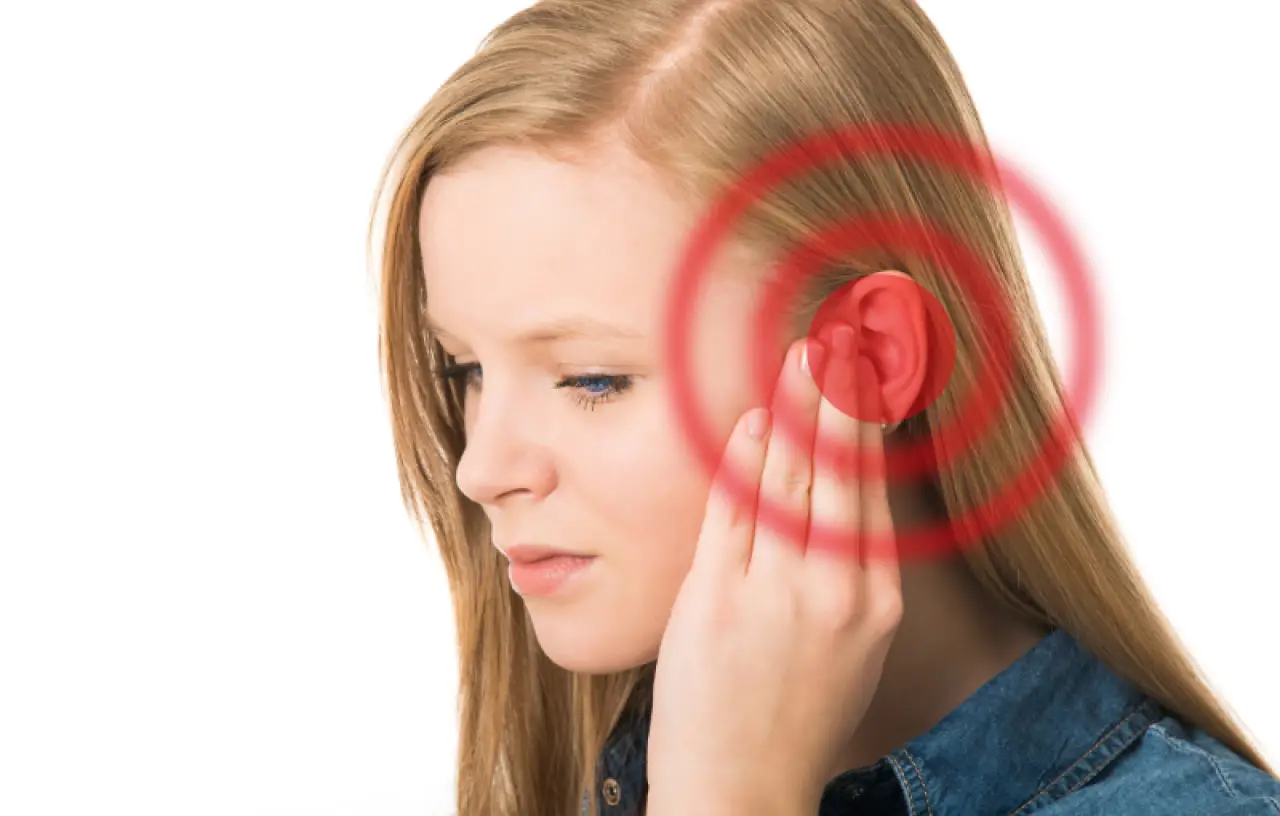 woman with ear pain