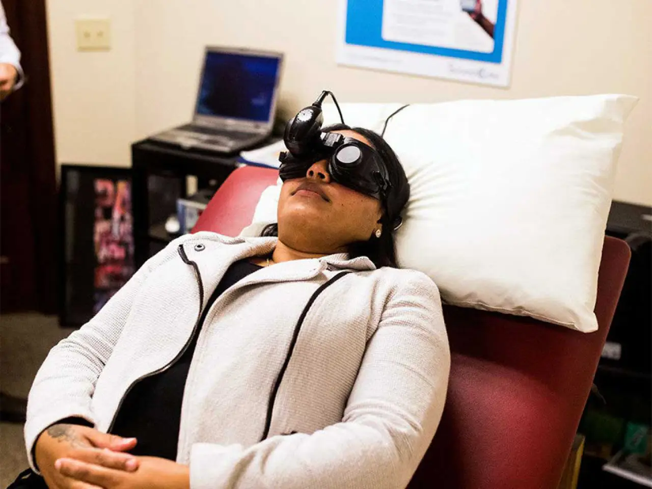 woman being treated for balance and dizziness issues