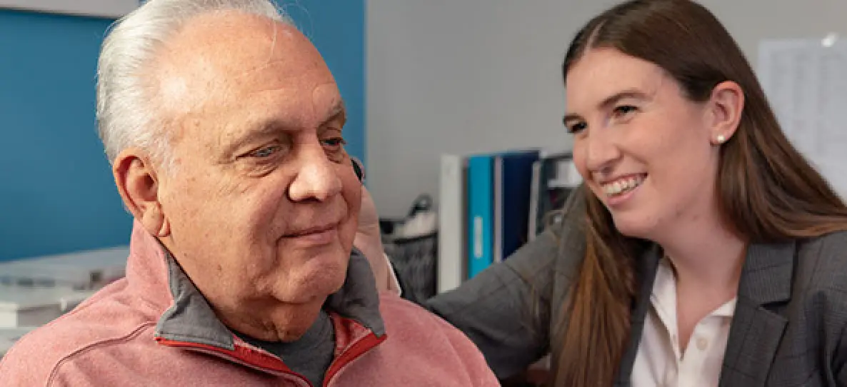 audiologist and hearing patient