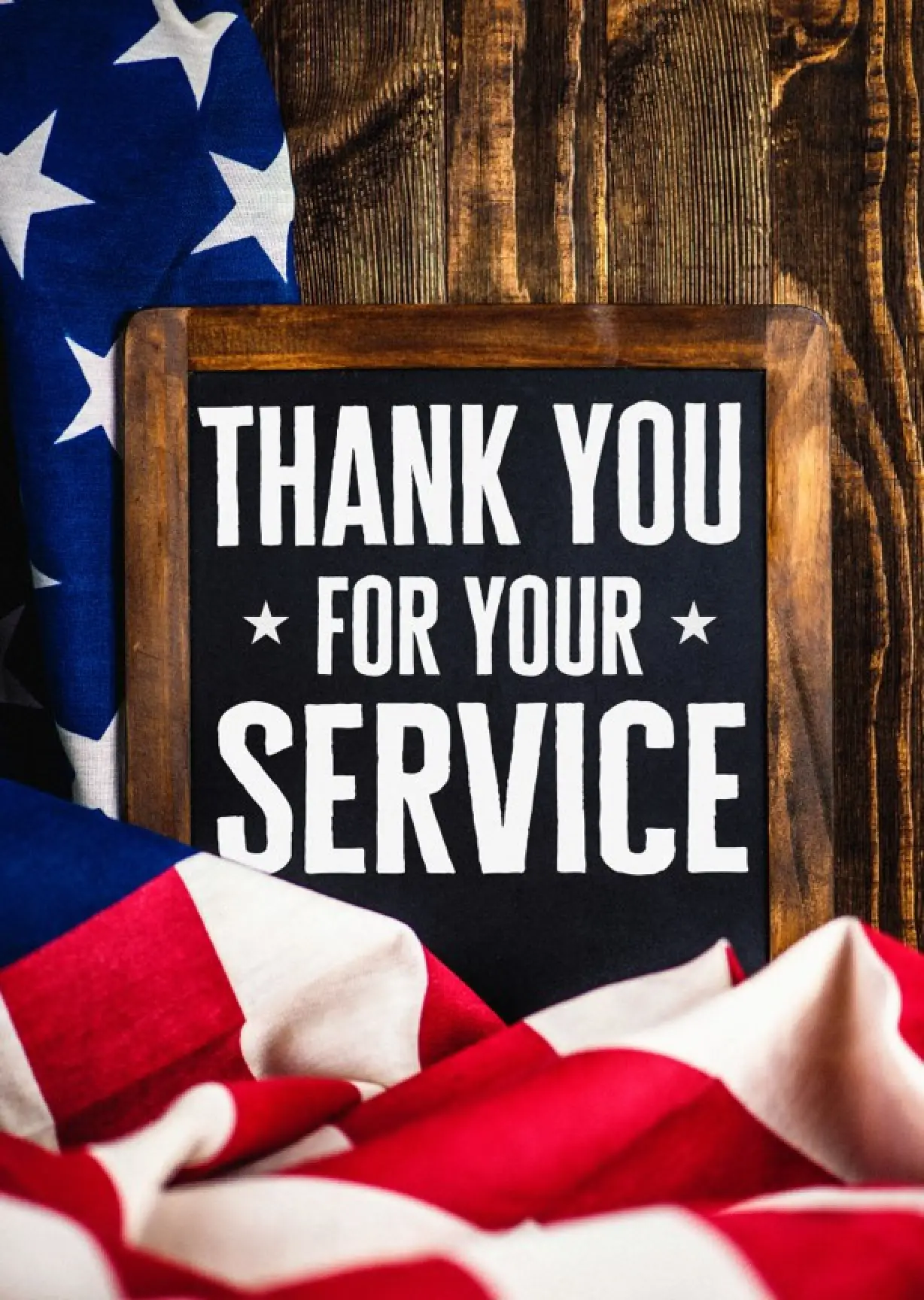 thank you for your service american flag