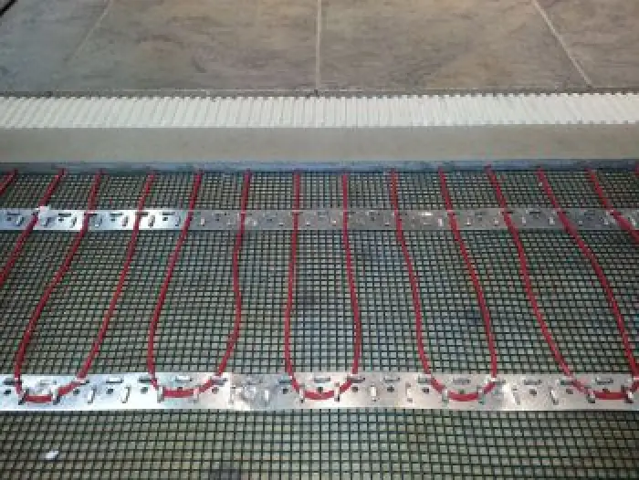 heated tile installation