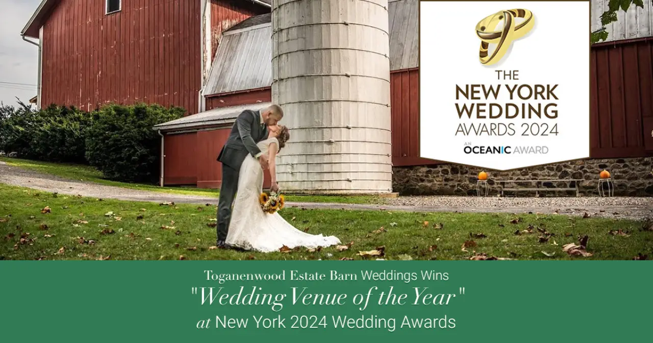 Toganenwood Estate Barn Weddings Wins "Wedding Venue of the Year" at New York 2024 Wedding Awards