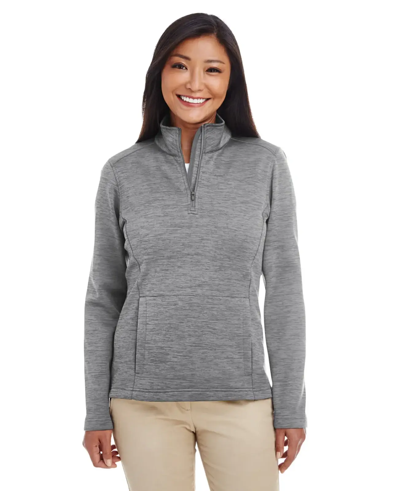 Ladies' Newbury Mélange Fleece Quarter-Zip