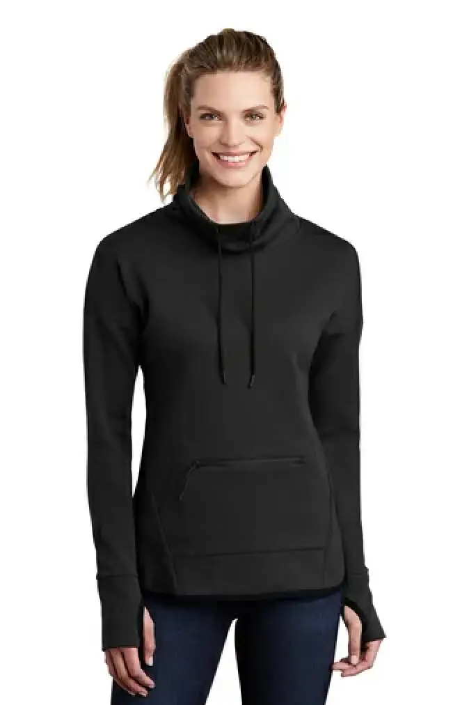 Sport-Tek Ladies Triumph Cowl Neck Pullover