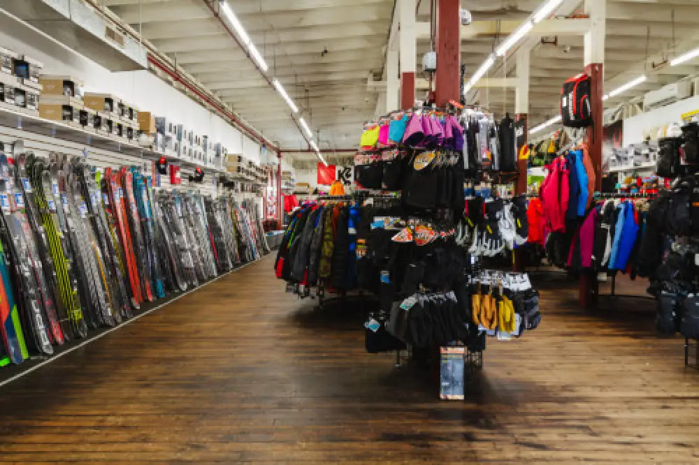 wide interior of store