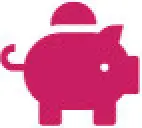 pink piggy bank icon