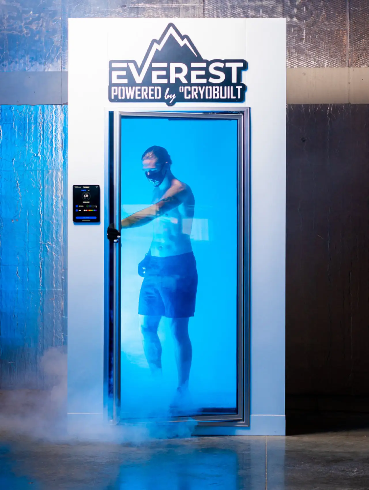 man getting out of an everest powered cyrobuilt