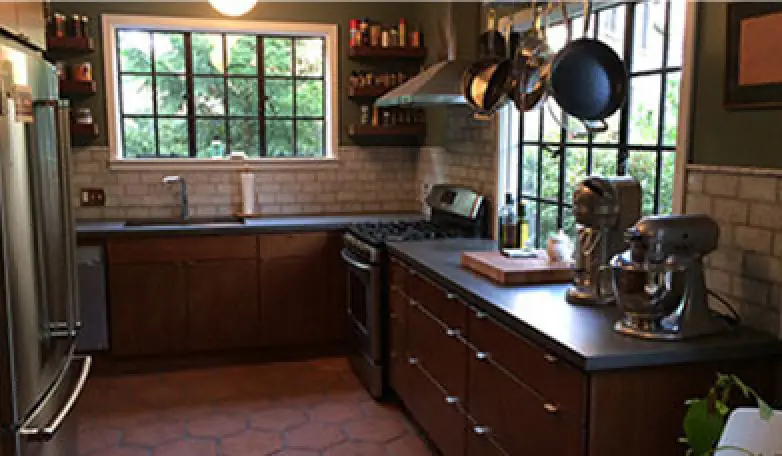Custom cabinetry and carpentry work by Class A Construction.